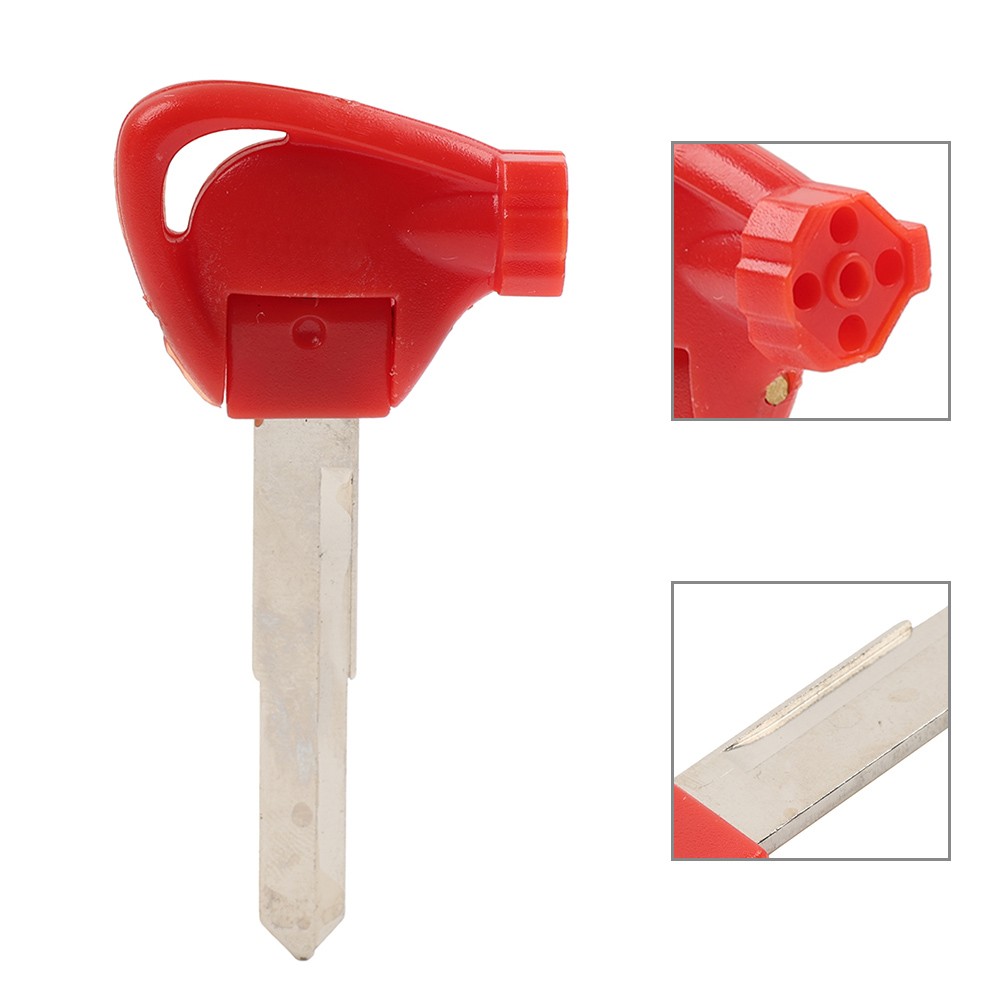 Left Ignition Key Blank Uncut Blade Red FITS Fit Yamaha Motorbike Scooter