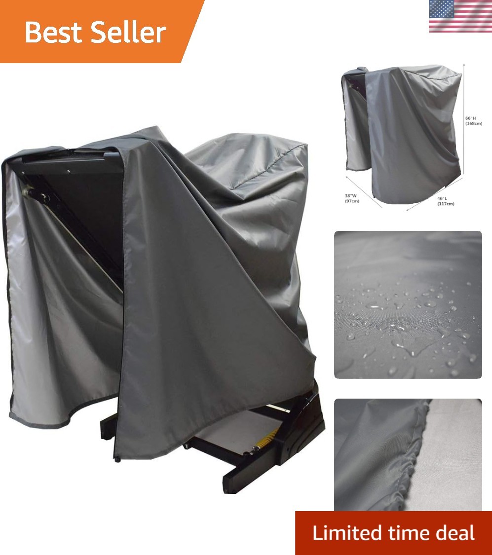 Custom Fit Waterproof Treadmill Cover 46"L x 38"W x 66"H Gray for Indoor/Outdoor