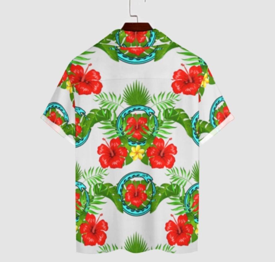 NEW Devoted Brahs Hawaiian Paintball Button Up Shirt - (sz Large)