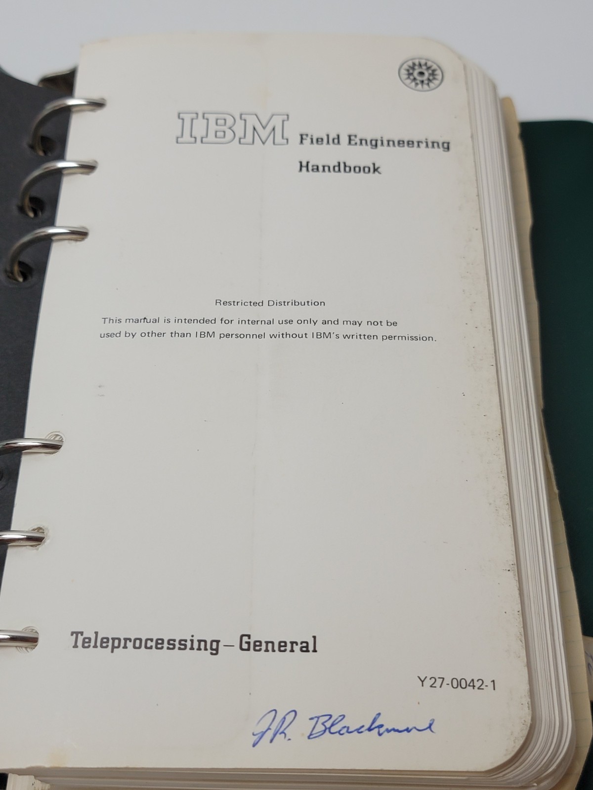 1969 IBM Field Engineering Manual Employee Handbook