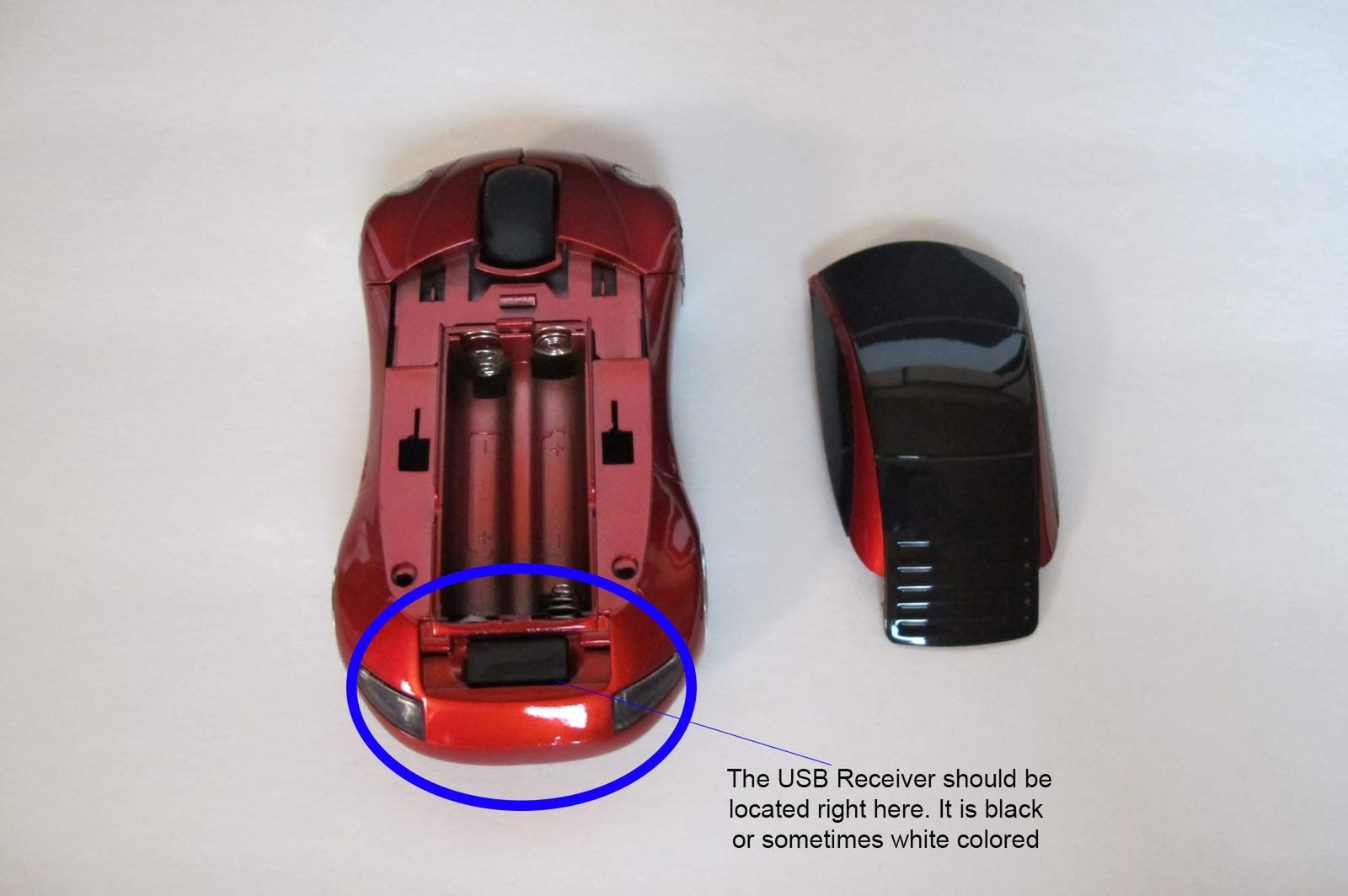 MOJO Porsche Car Optical Wireless Silent Mouse (Red) Red