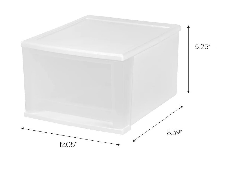 IRIS USA, Small 4-Drawer Compact Desktop Organizer, Stacking Desktop Unit 7qt