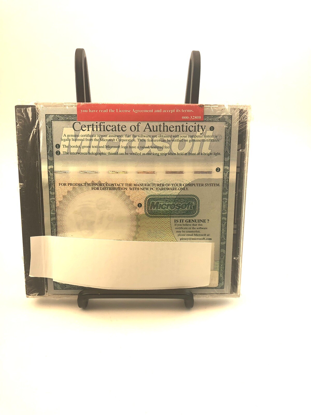 Microsoft Money 97 Home Banking Edition, Certificate Of Authenticity Windows 95