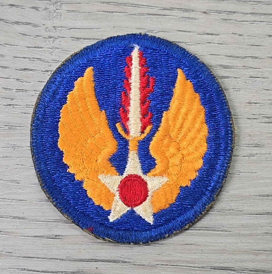 WWII US Army Air Force USAC Europe Flaming Sword Embroidered Original Patch