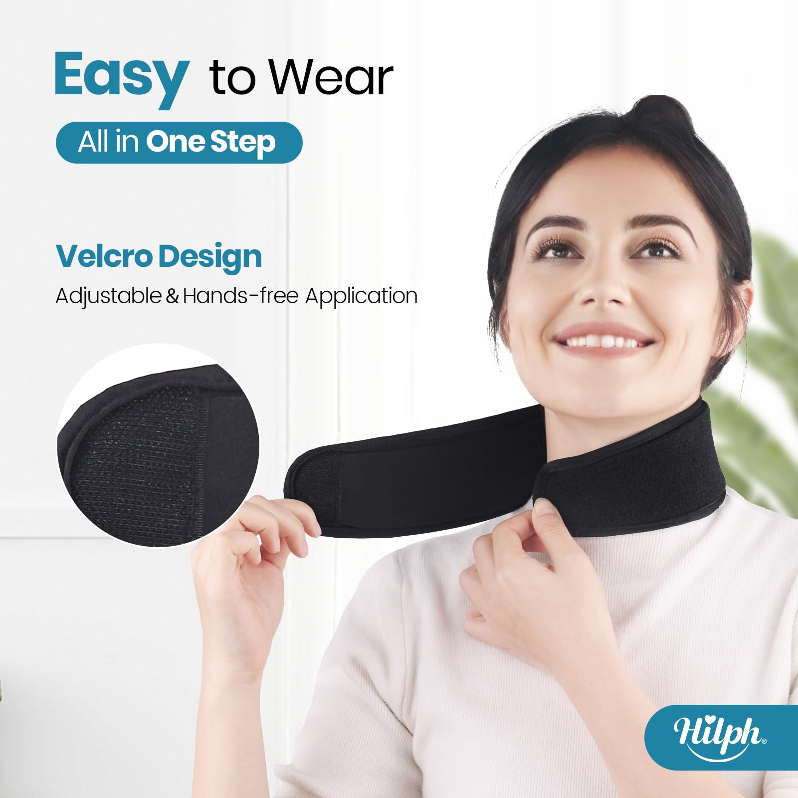 Hilph Neck Ice Pack Wrap for Tonsillectomy Full Coverage, Black