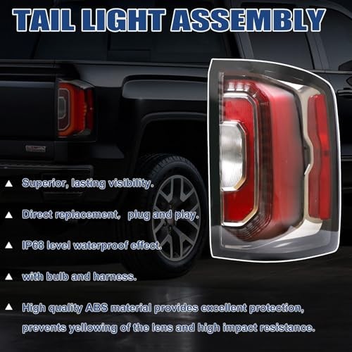 Tail Lights Assembly Compatible With 2016 2017 2018 GMC Right Passenger Side