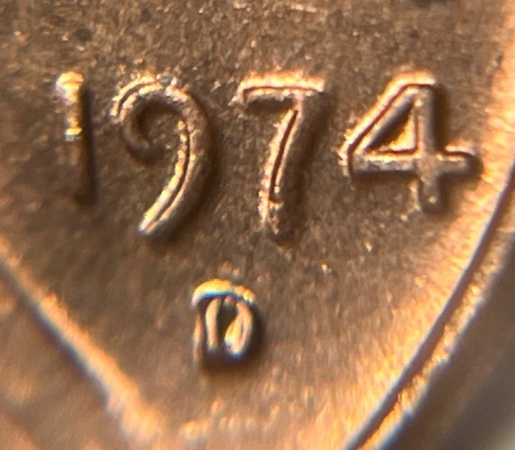 1974 D/D Penny Errors DDO D Over D & Missing Lincoln’s Neck Uncirculated
