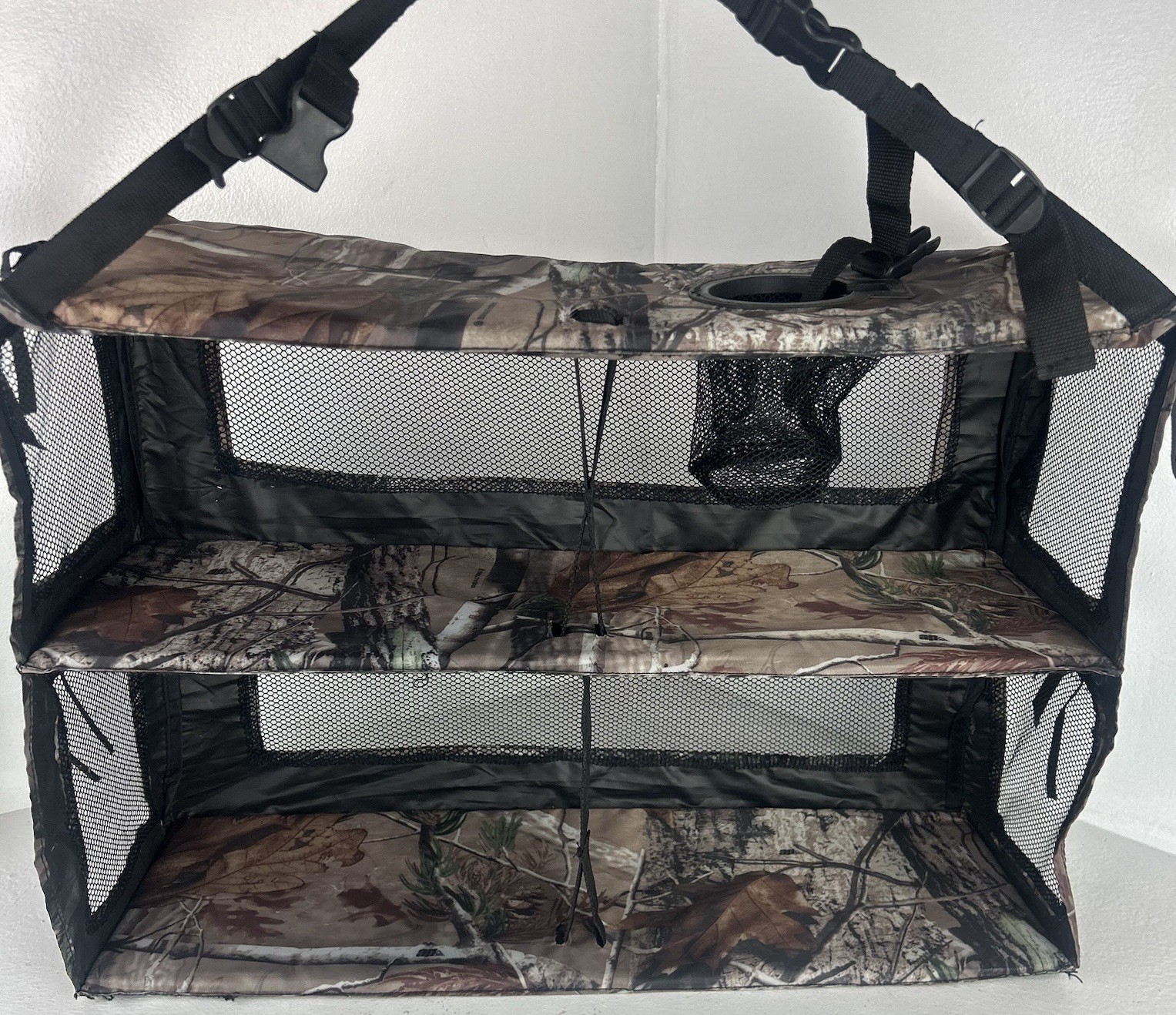Ameristep Hunting Camo Blind Storage Wall Shelf 3- Tier Folding Portable