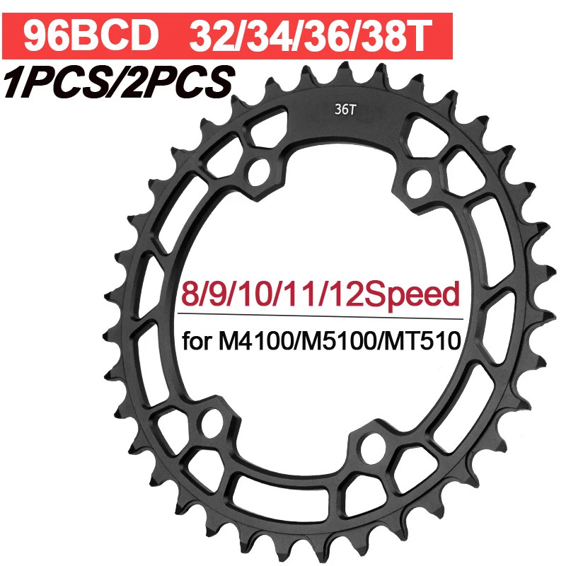 Mountain Bike Chainring 96BCD 32/34/36/38T Chainring for M4100 MT510 M5100 M8000