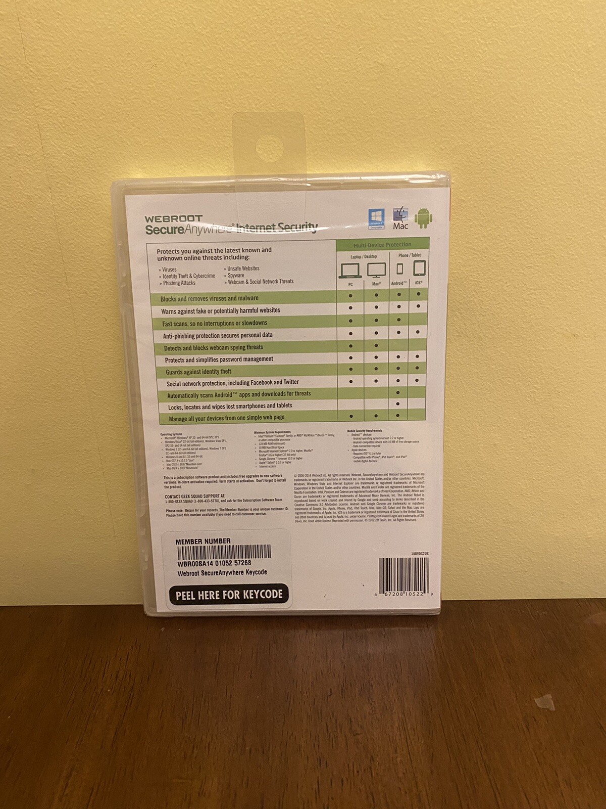 Webroot SecureAnywhere Internet Security - Full Version for Windows & Mac Sealed