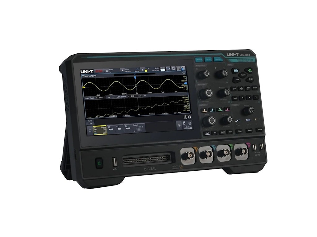 UNI-T MSO1254HD - HD MSO Oscilloscope (4 Channel, 250MHz, 2.5GSa/S, 12 bit)