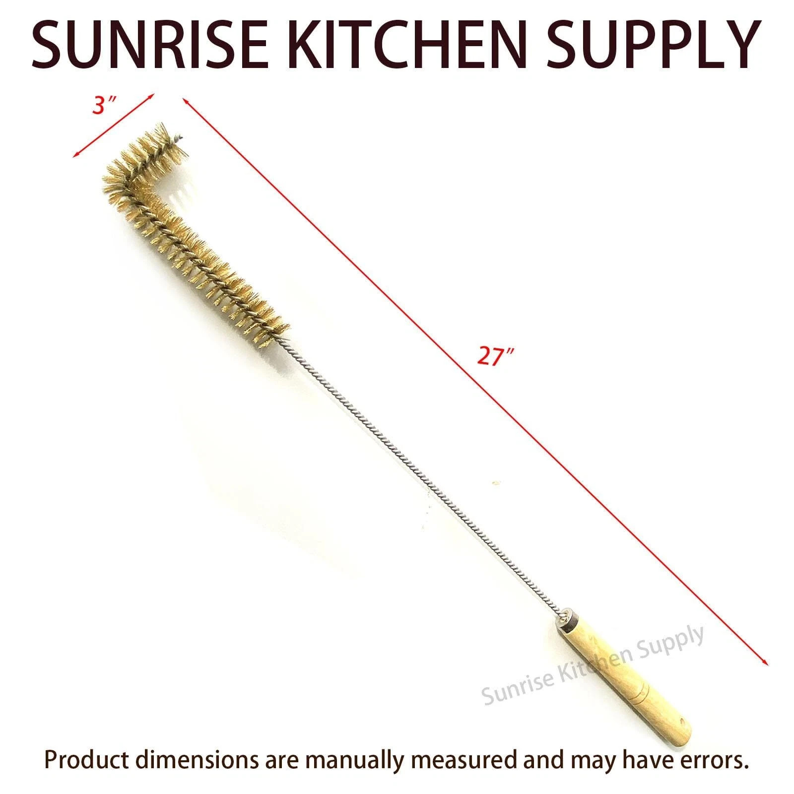 SUNRISE Fryer Brush with Long Handle (Brass)