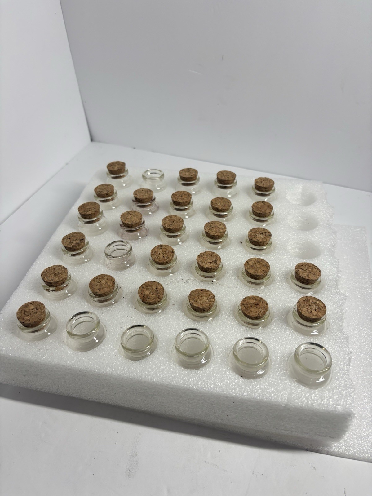 Mini Clear Glass Jars Bottles Cork Stoppers Pack Of 33