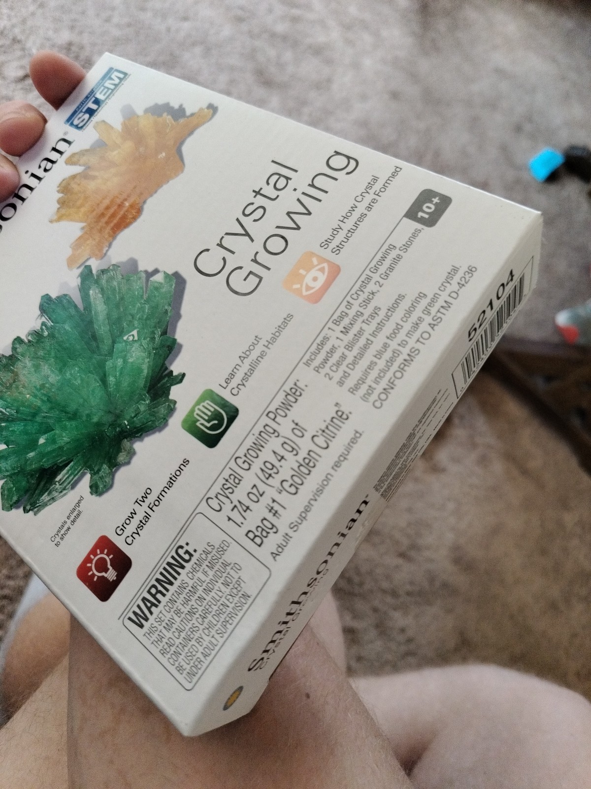 NEW IN BOX: Smithsonian STEM Crystal Growing, for Ages 10+