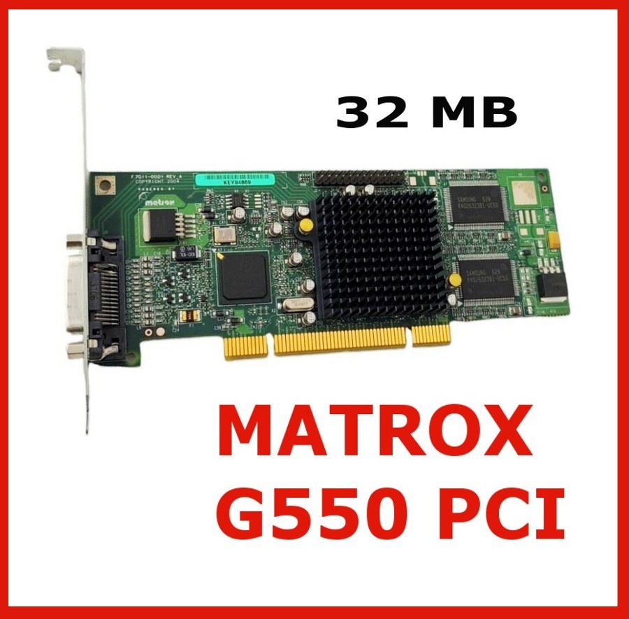 RETRO PCI✔️32MB Matrox G55MDDAP32DBF F7011 Graphics Video Card (✔️PCI not PCI-E)