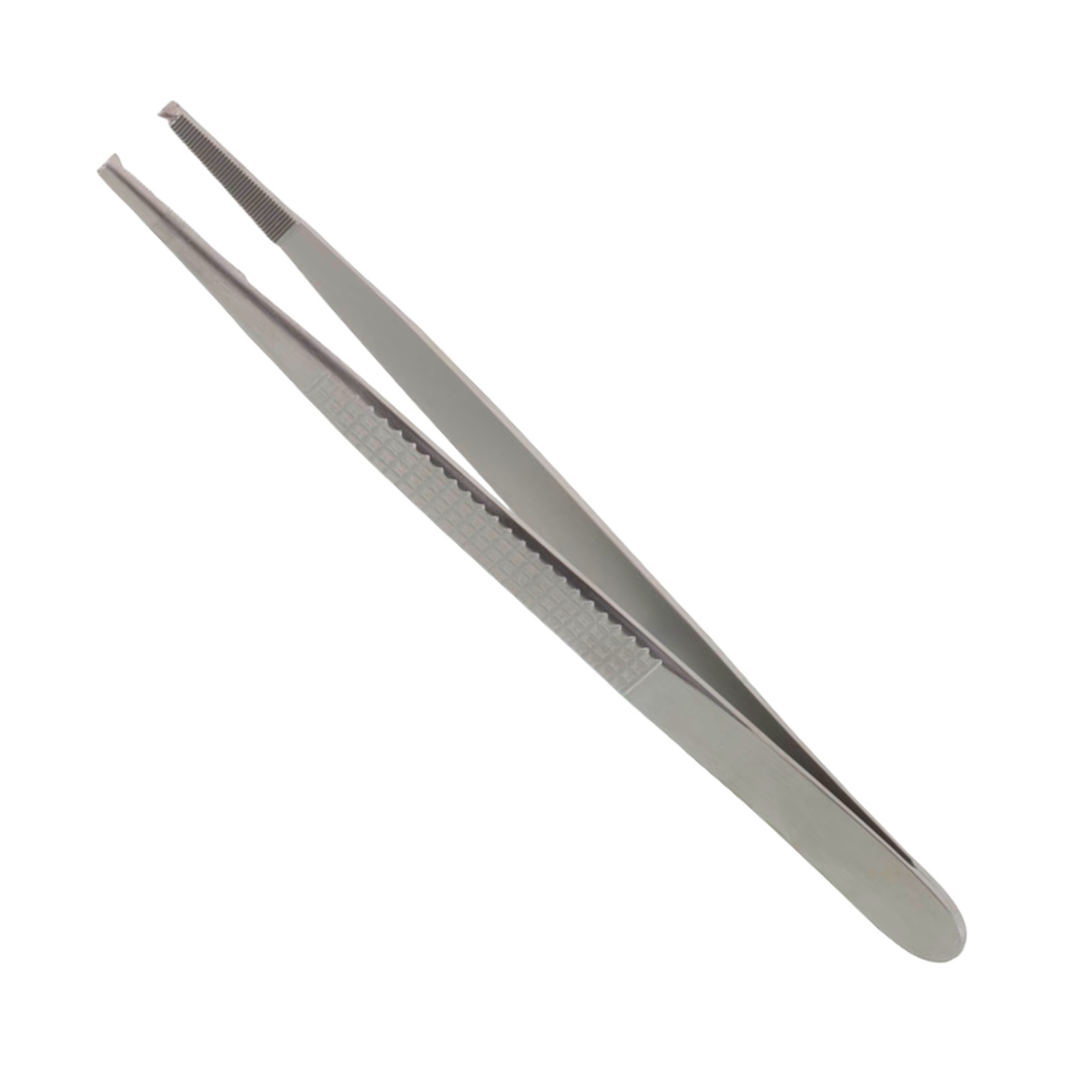 Bonney Tissue Forceps, 7", Straight, Serrated Tips, 1x2 Teeth, Premium