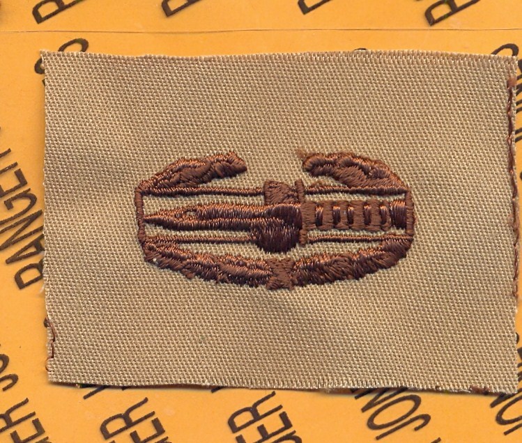 US Army CAB Combat Action Badge Desert DCU cloth patch