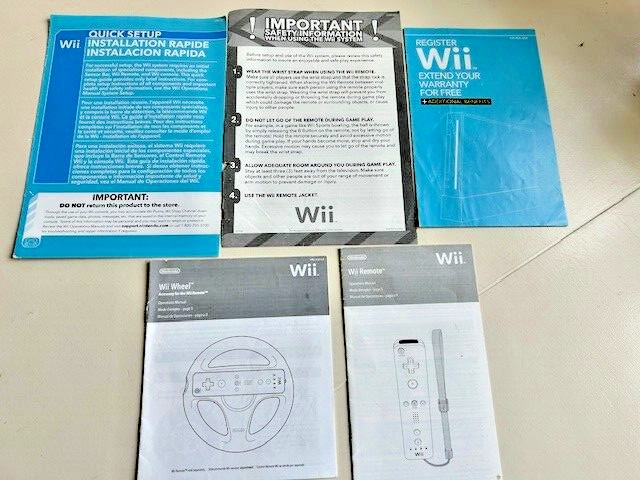 Nintendo Wii Console Operations Manuals & System Set Up Booklets