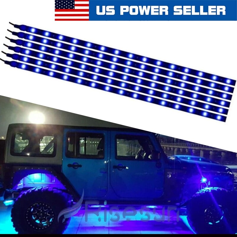 12V Tiras de Luz 15LED para Carros Coche Motos Camión Embarcación Luces Decor