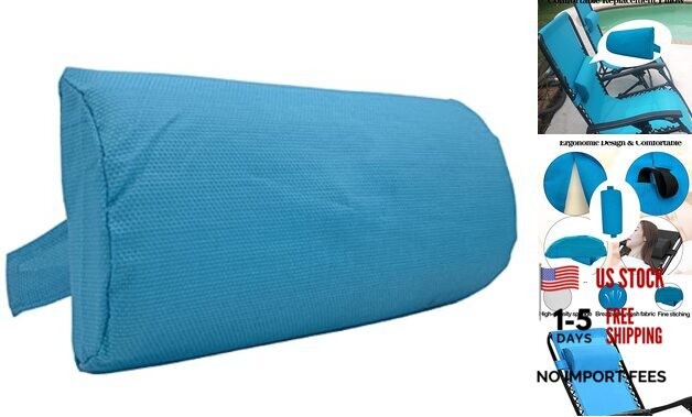 Zero Gravity Chair Replacement Pillow Headrest with Elastic 1 Pack Light Blue