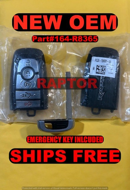 NEW OEM 2024 FORD F150 RAPTOR 5 BTN REMOTE START SMART KEY FOB 164-R8365 433 MHZ