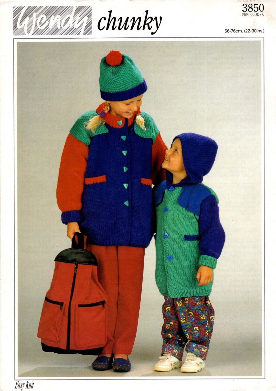Wendy Knitting Pattern 3850 Chunky Child's Duffel Coat & Hat