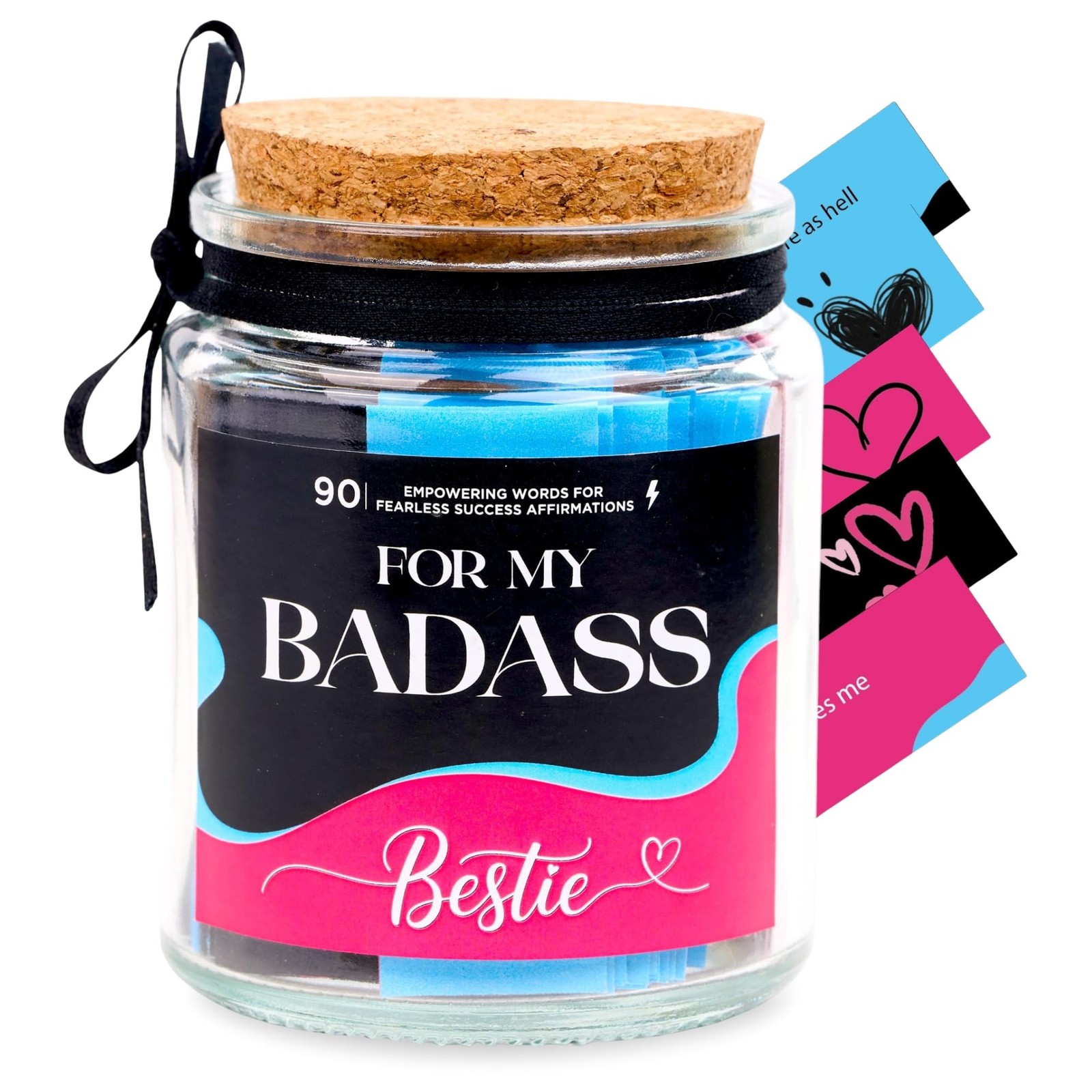 SOLMAYCO Birthday Gifts for Women 80 mm x 80 x 99.5 mm, Badass Bestie