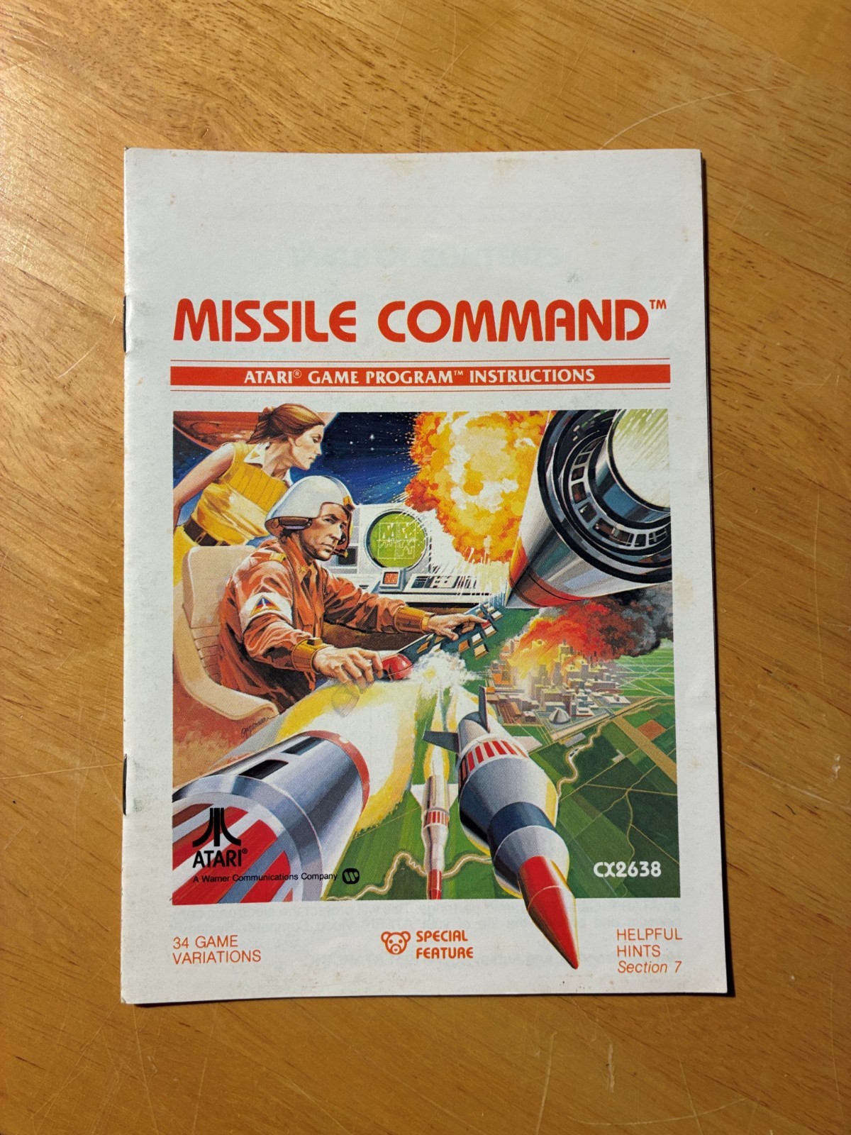 Atari 2600 manual Missile Command