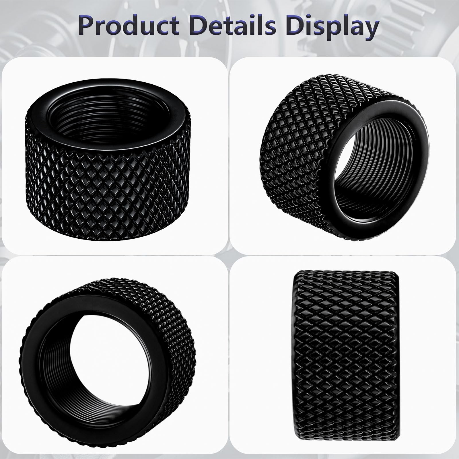NIRIAHO 2 Pack Thread Protector, 5/8x24 Steel Thread Adapters (Black)