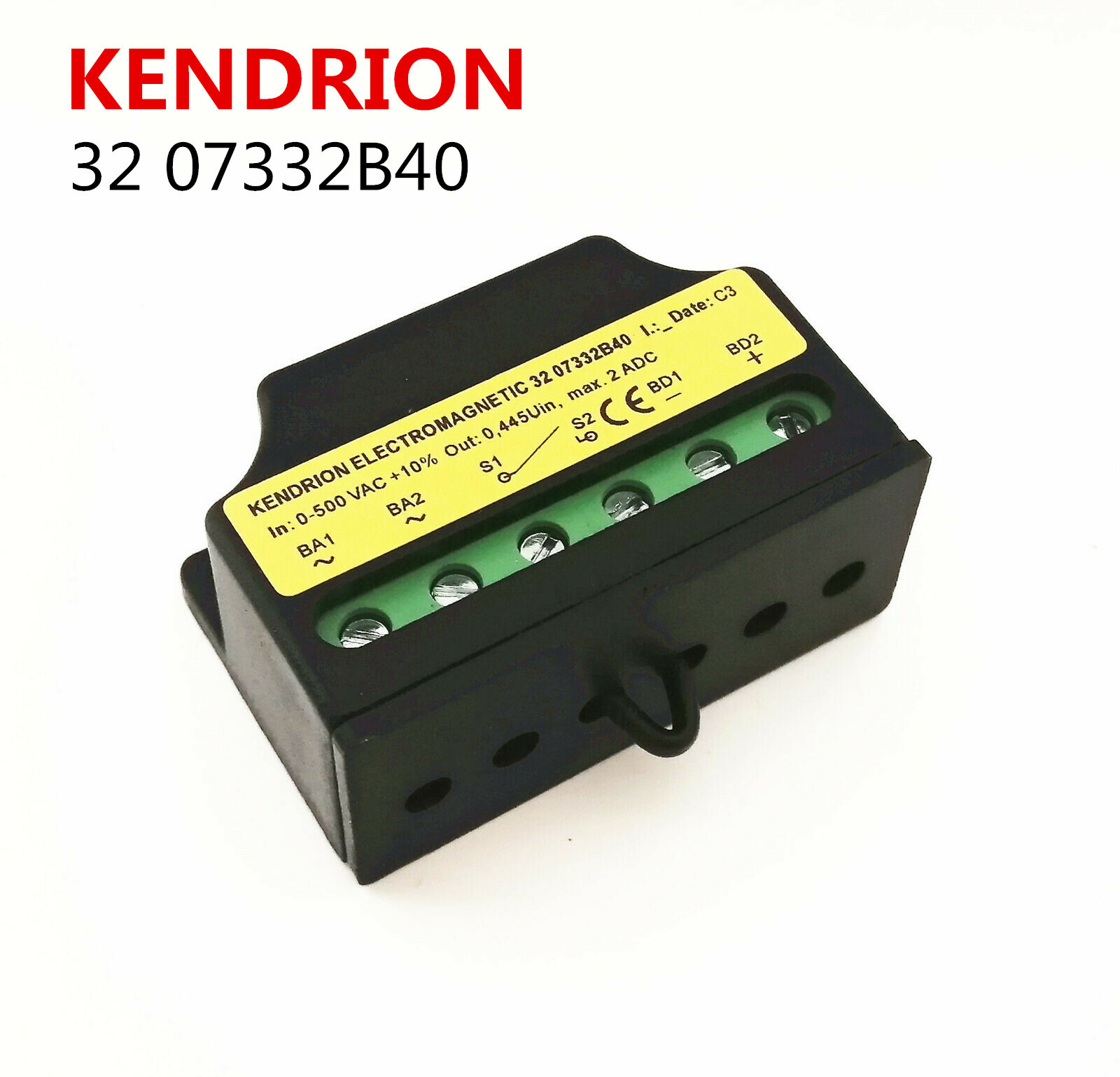 KENDRION 32 07332B40 L IN: 0-500VAC OUT: 0.445Vin 2A Motor Brake Rectifier