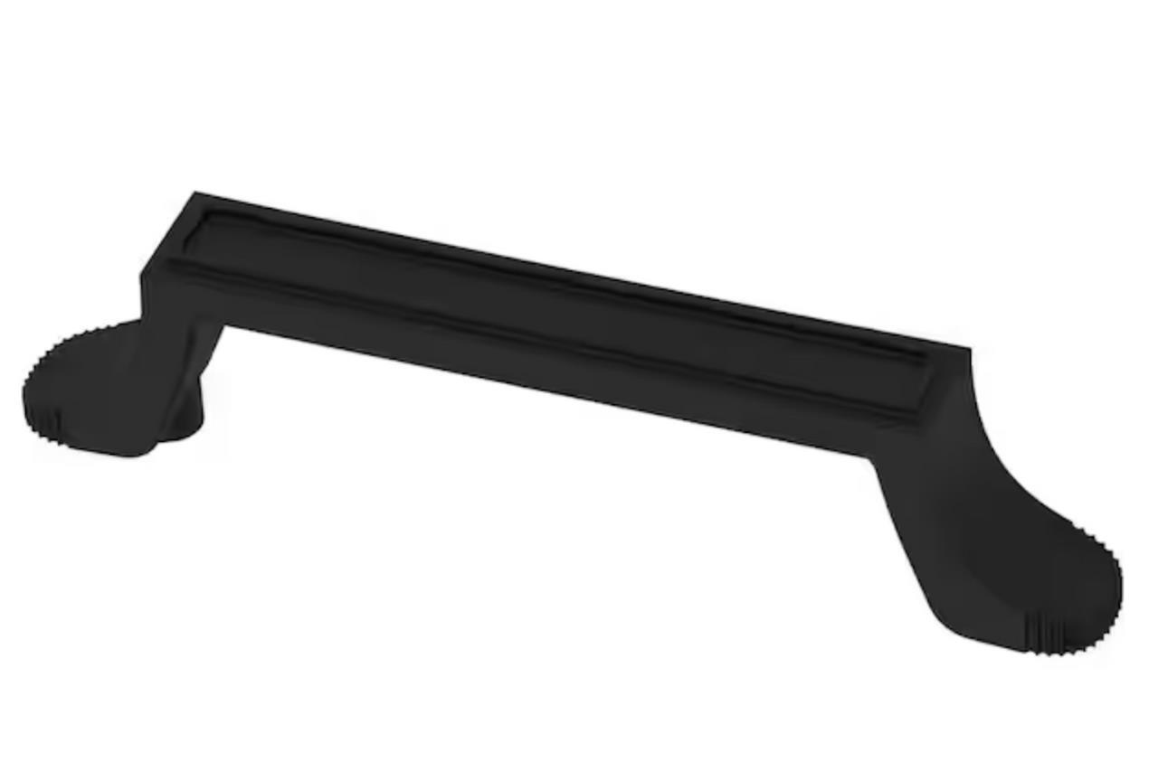 (5 Pack) 3-3/4 inch Structured Column Pull Flat Black