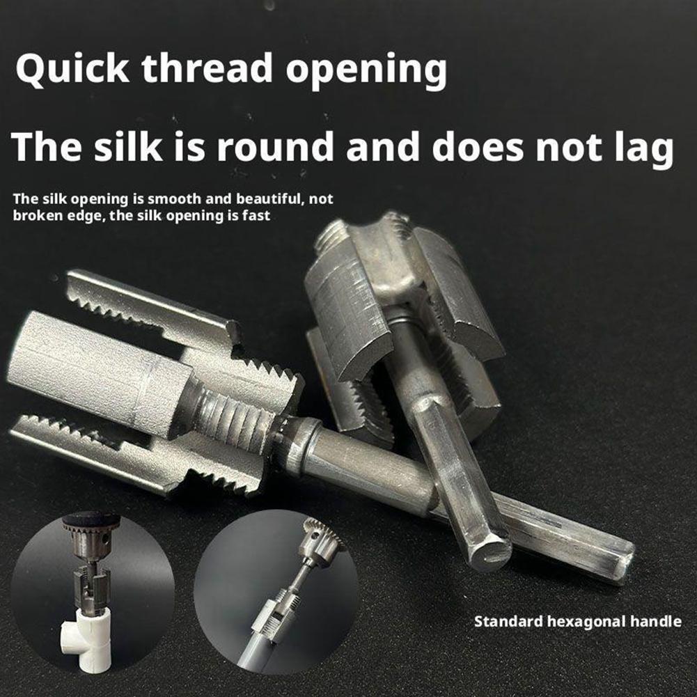 Integrated Internal & External Pipe Threading Tool, For 1/2'' 3/4'' Water Pipe