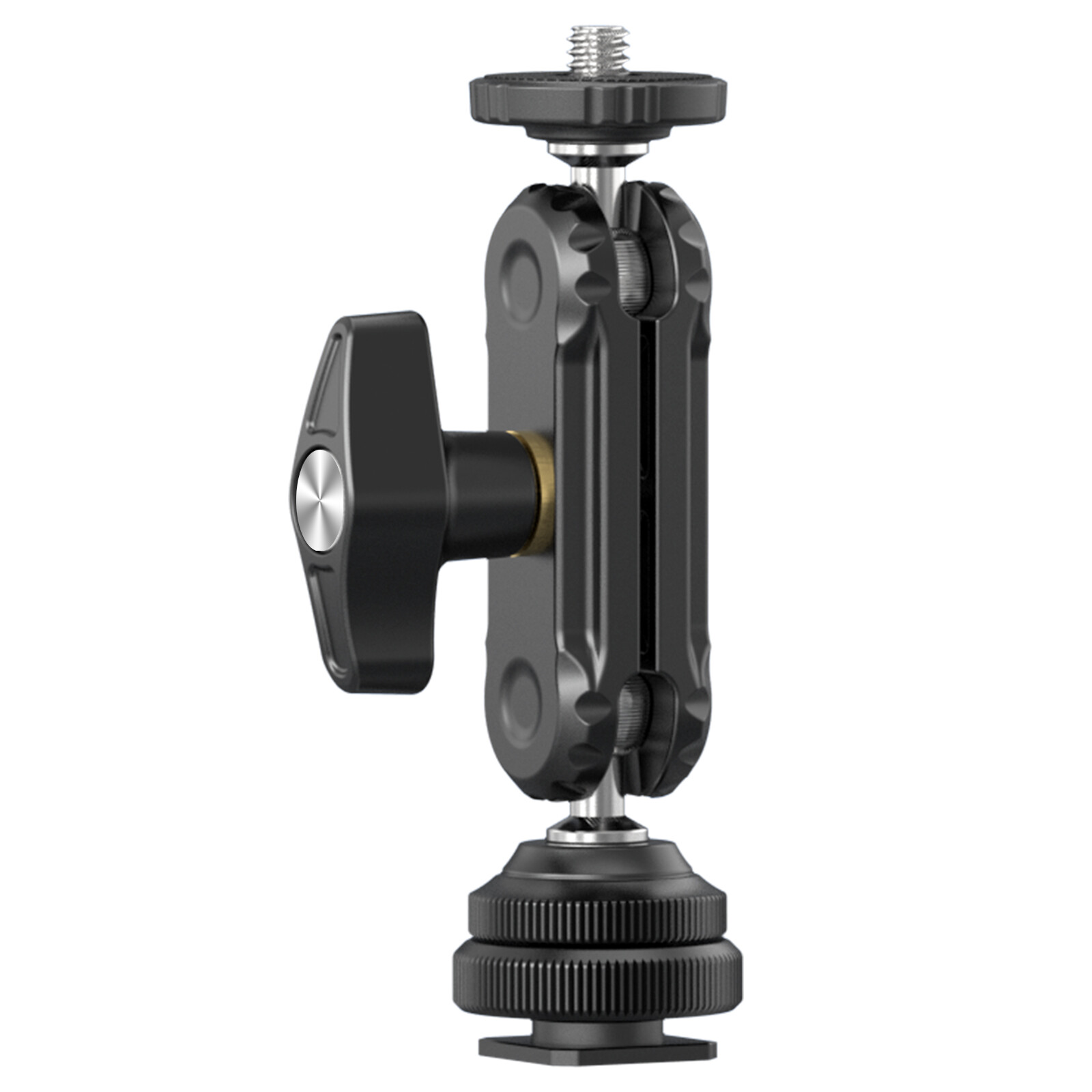 Ulanzi R098 360° Double Ball Heads with Cold Shoe Mount for DSLR Camera