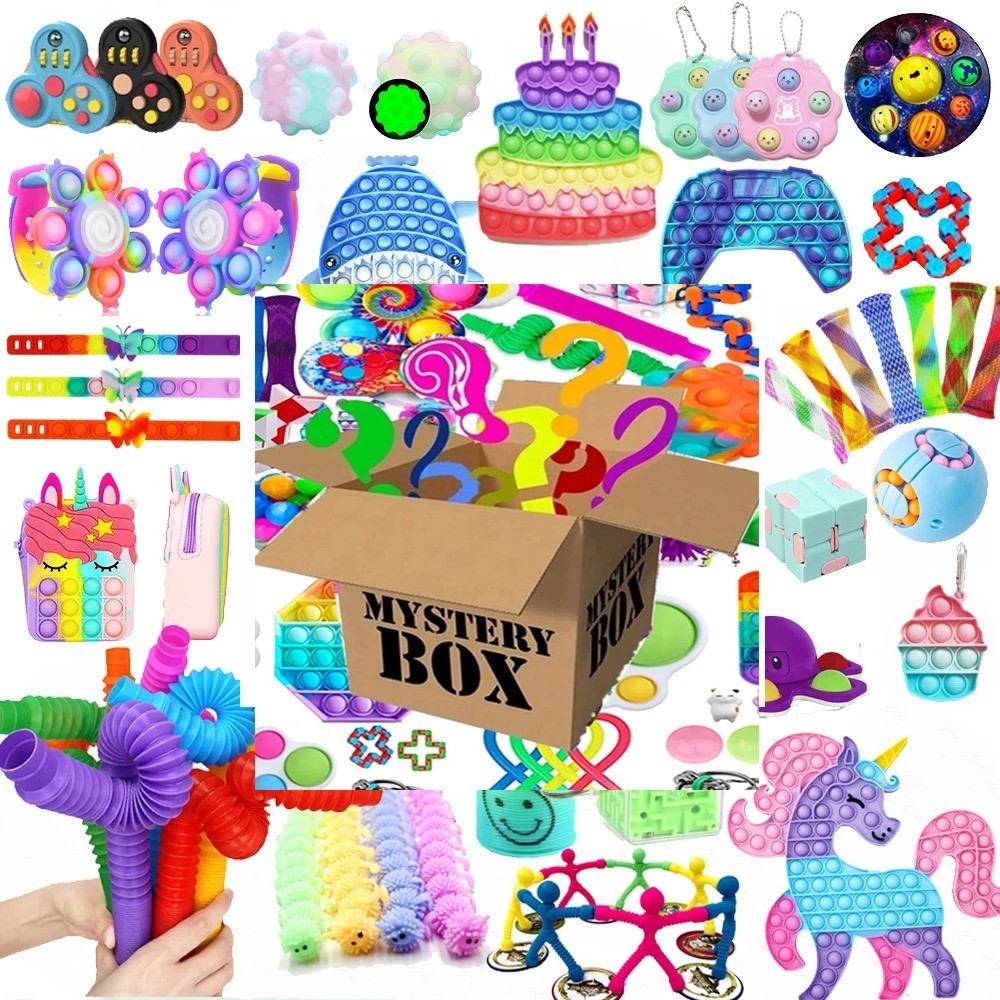 Random Mystery Fidget Toys Set Stress Relief Anti Anxiety Toys for Kids Adults