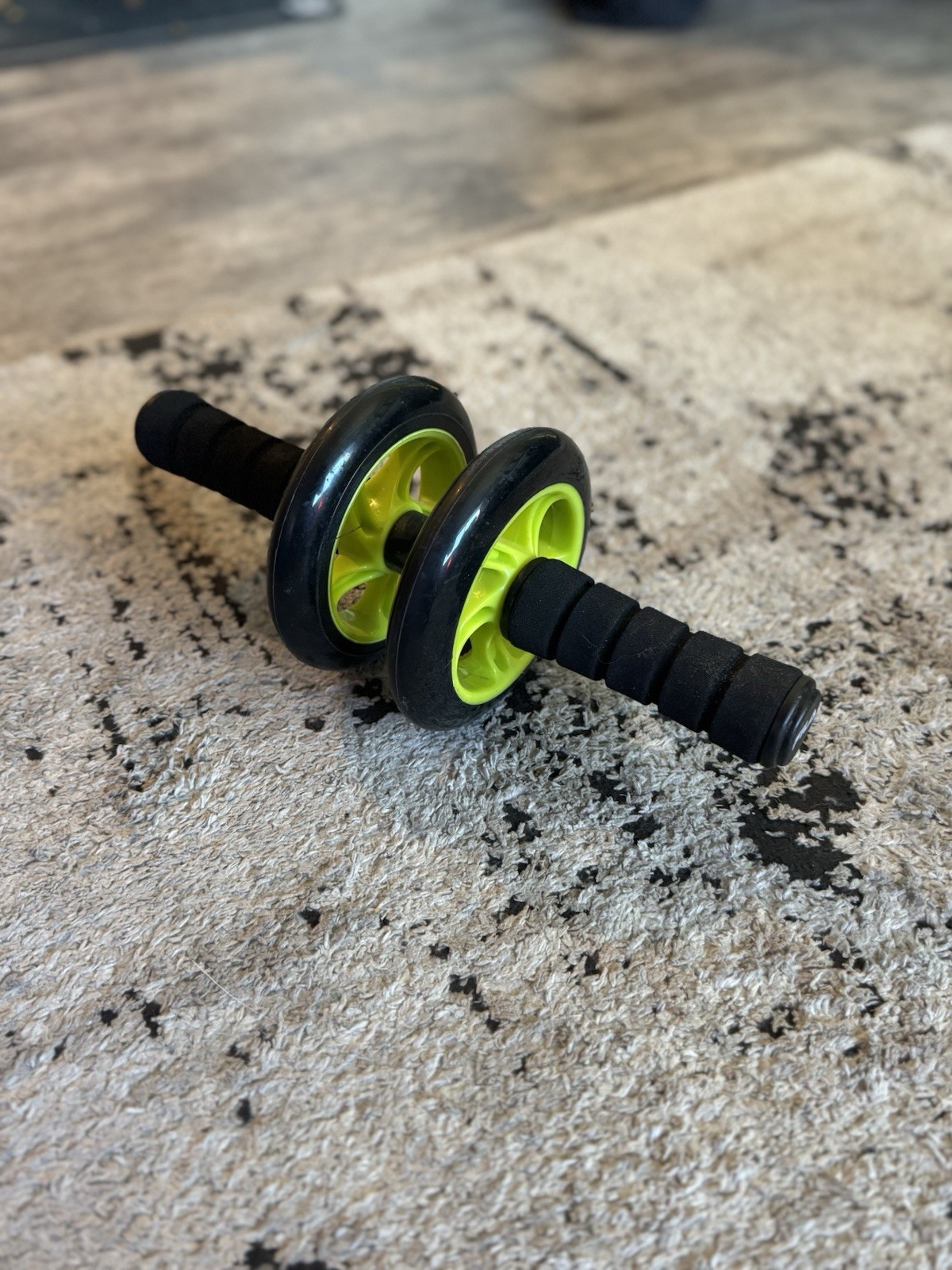 FILA Ab Wheel Roller Dual Wheel Exercise Core Trainer Home Gym Fitness