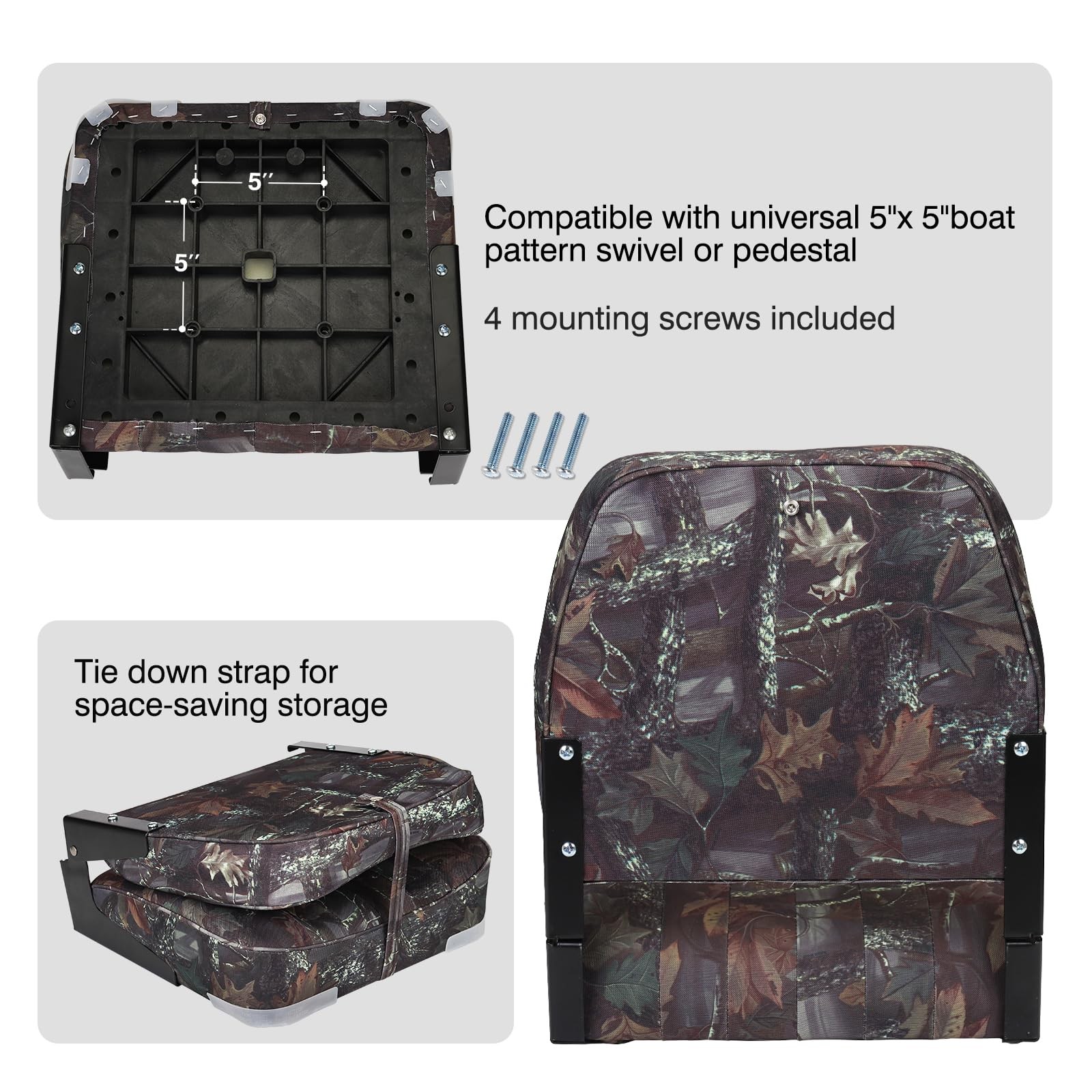 Leader Accessories Classic Low Back Folding Boat Seat