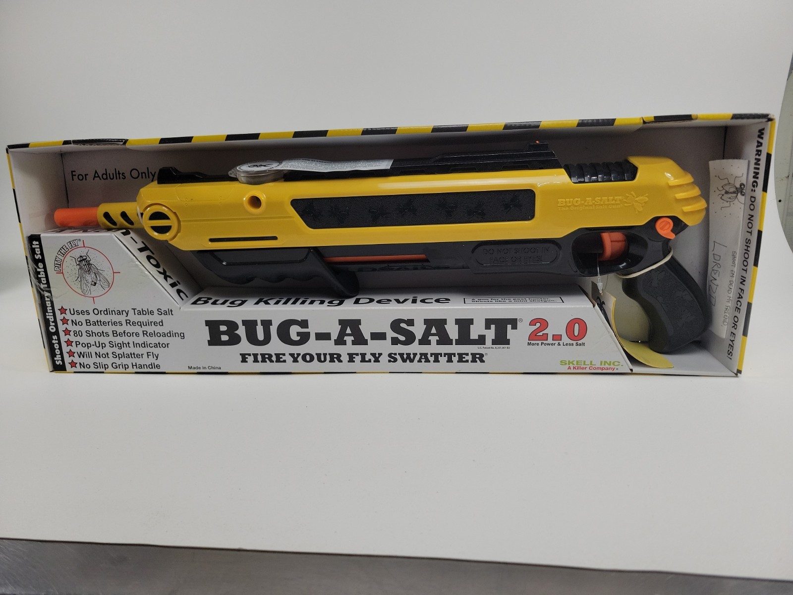BUG-A-SALT 2.0 Yellow Salt Gun Fly Spider Insect Control Shooter | New in Box