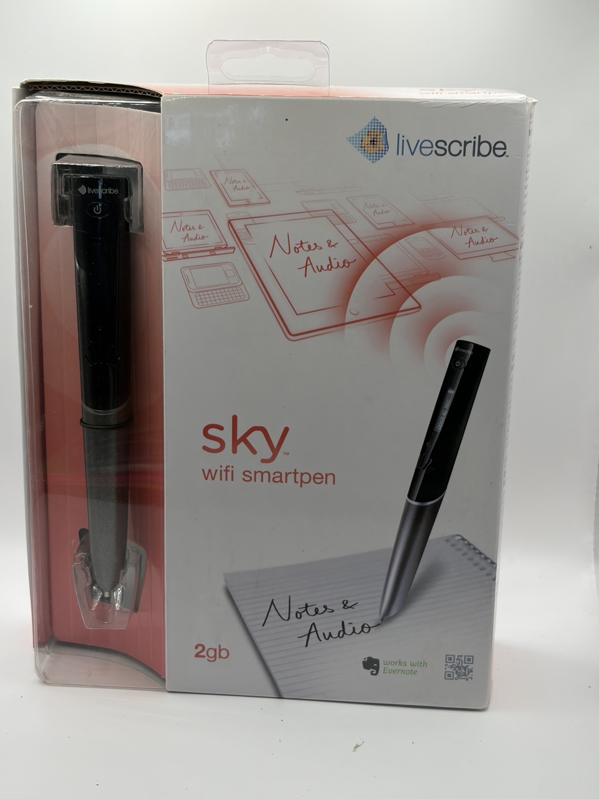 Livescribe Sky Wi-Fi Smartpen Notes Audio 2gb NEW!