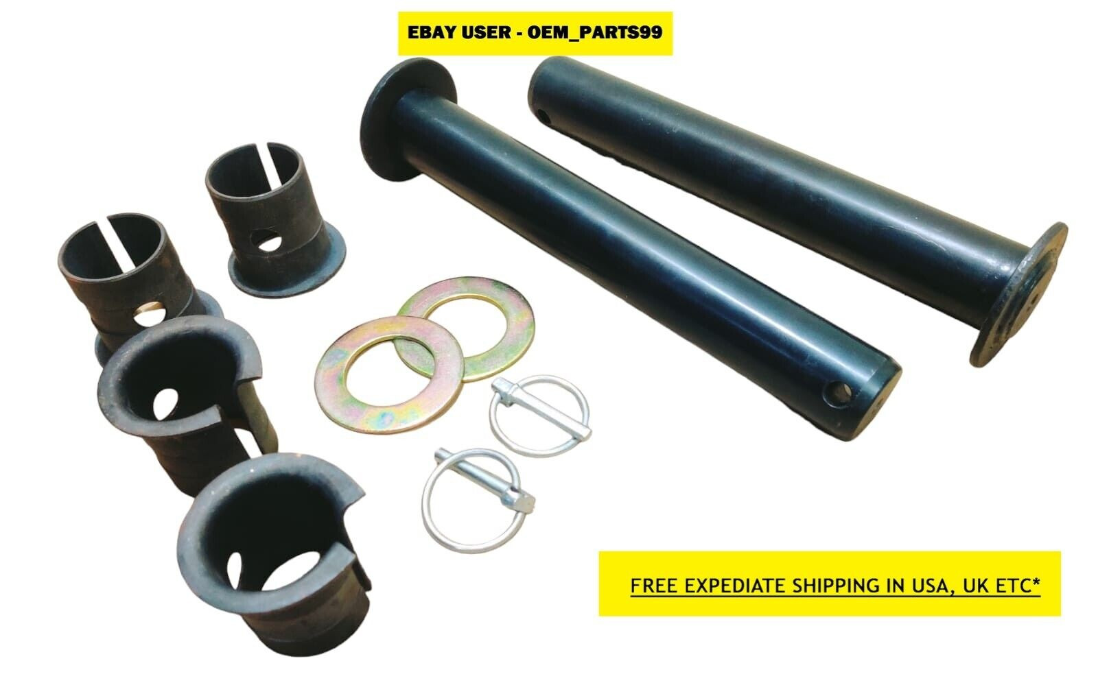 JCB PARTS - REAR BUCKET PIN AND BUCKET BUSH KIT WITH SHIMS (911/12400 G65/0)