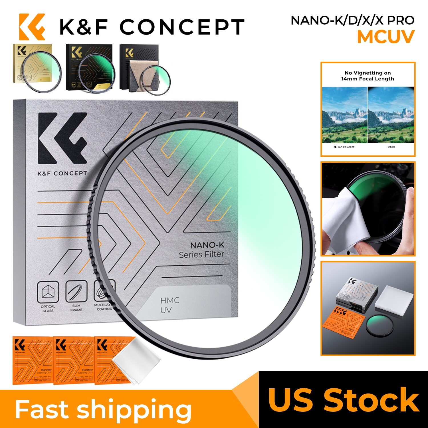 K&F CONCEPT MC UV Protection Filter w/ Multi-Layer Coating Ultra-Slim NANO-K/D/X