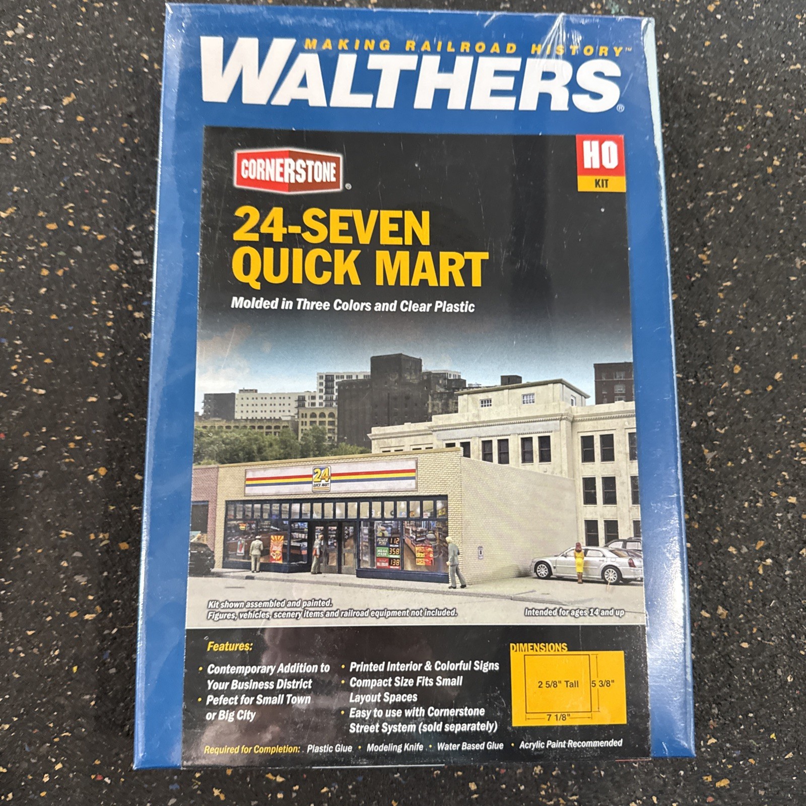 Walthers Cornerstone HO Scale Building/Structure Kit 24-Seven Quick Mart