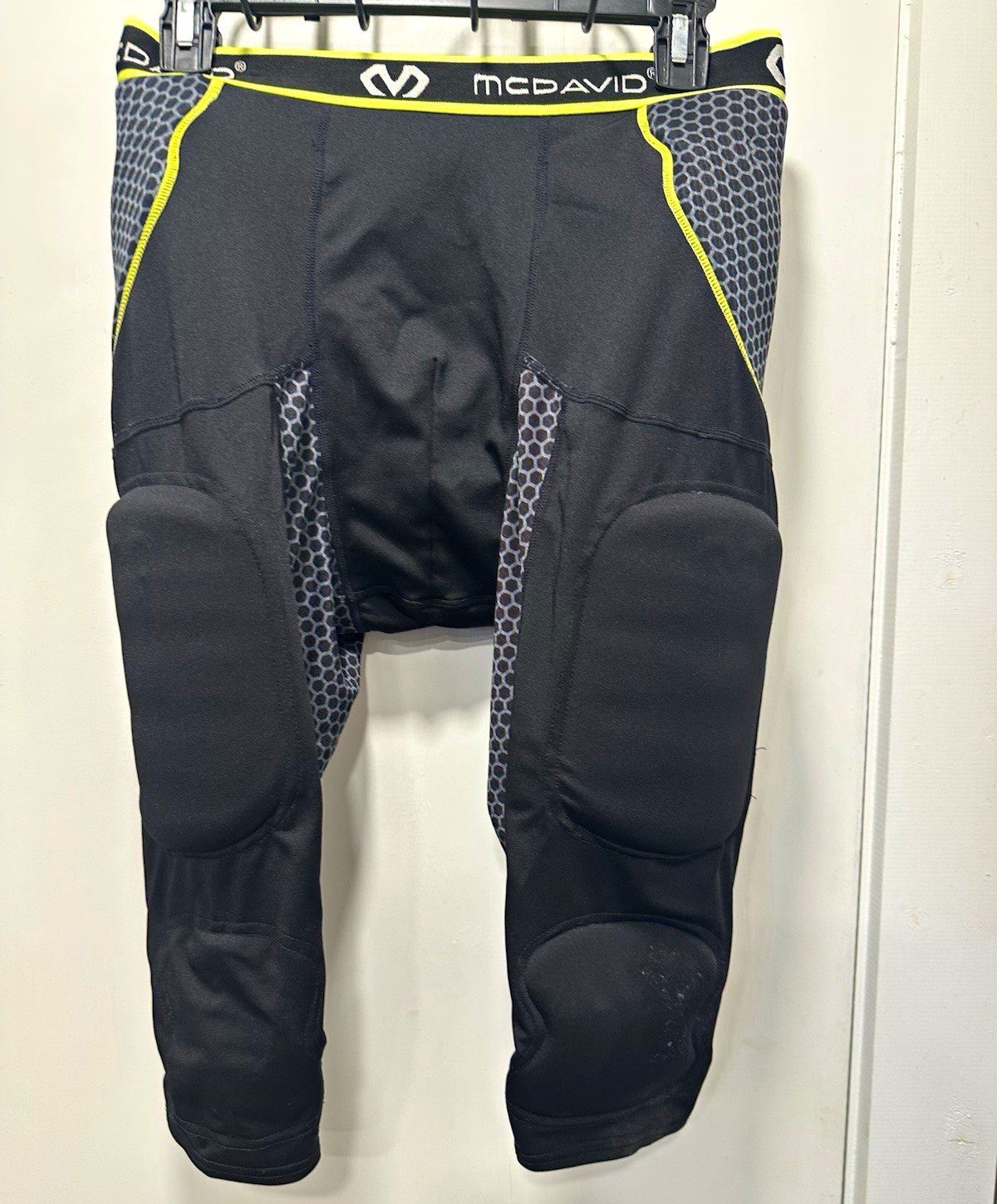 McDavid Men's Padded Compression Football Pants Leggings Black/Gray Size L