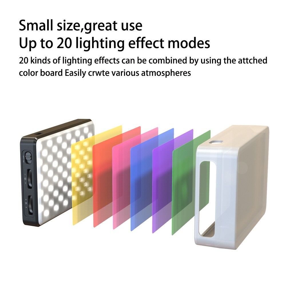 LED Selfie Phone Light, Rechargeable 2500-9000K Clip On Fill Light with Diffuser
