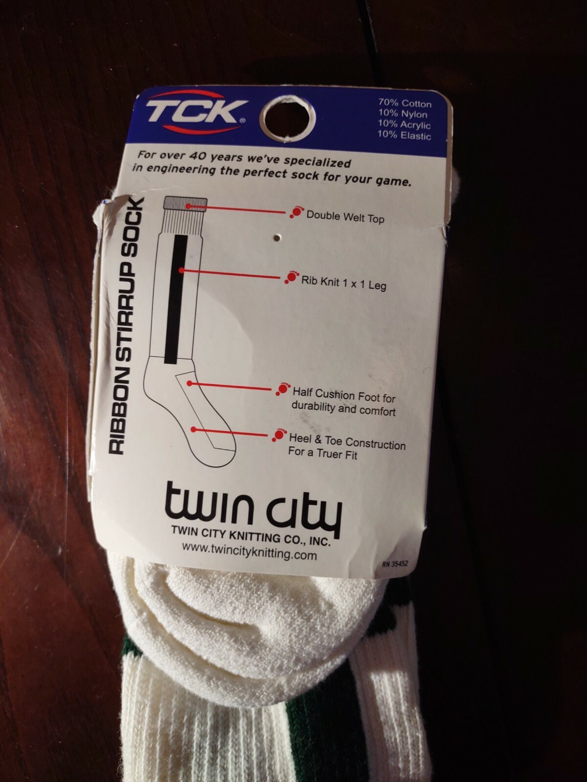 TCK Medium Dark Green Stirrup Socks Baseball