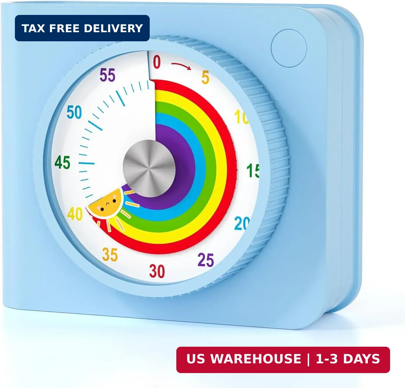 Secura 60 Minute Visual Timer for Kids, Countdown Timer for Time Management | Si