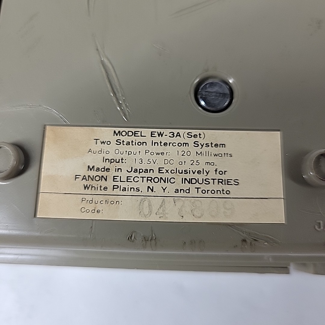 Vintage Fanon Echo Wireless 2 Intercom System Push To Talk Communication Device