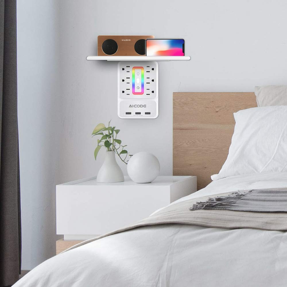 Socket Outlet Shelfwall Outlet Surge Protector6 Electrical Outlet Splitter With