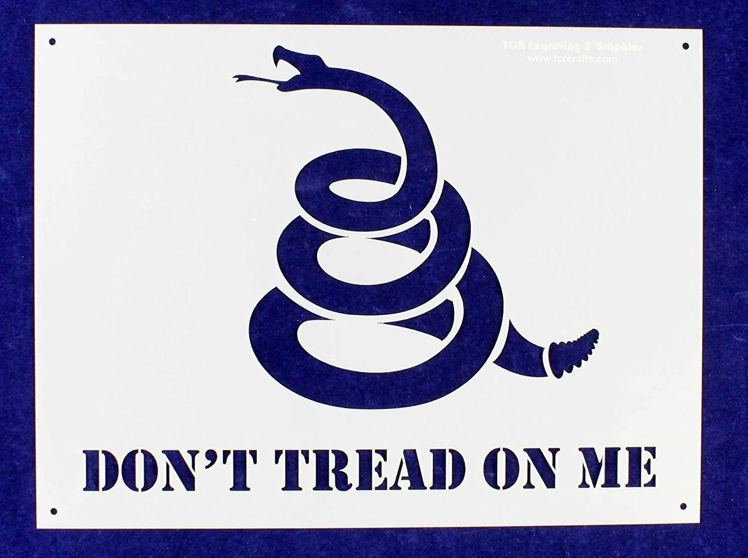 Don't Tread on Me with Grass -Gadsden Flag 2 PC Stencil Set Painting/CraftsTempl