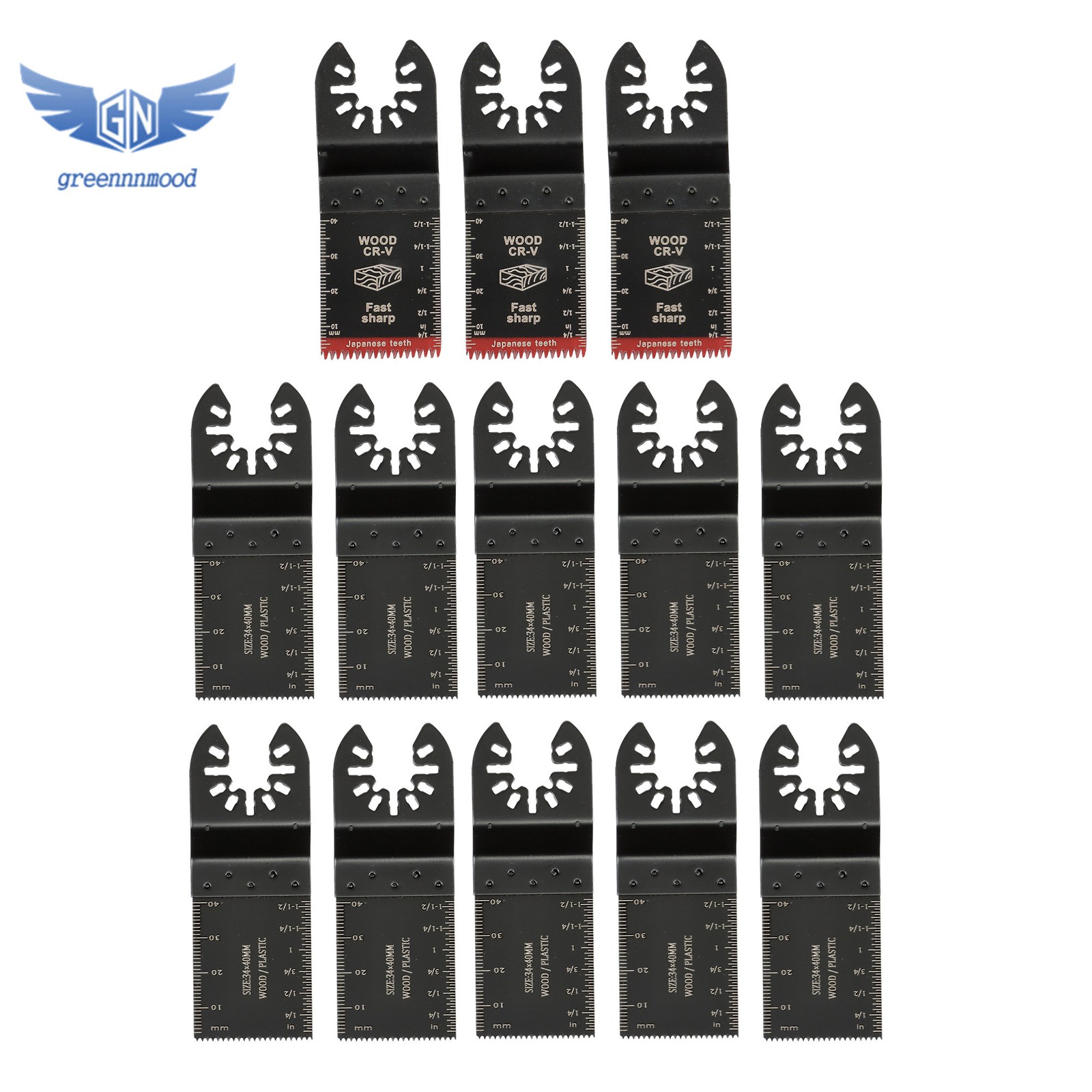 35PCS Multitool Blades 7 Types Titanium Oscillating Tool Quick Saw Blades