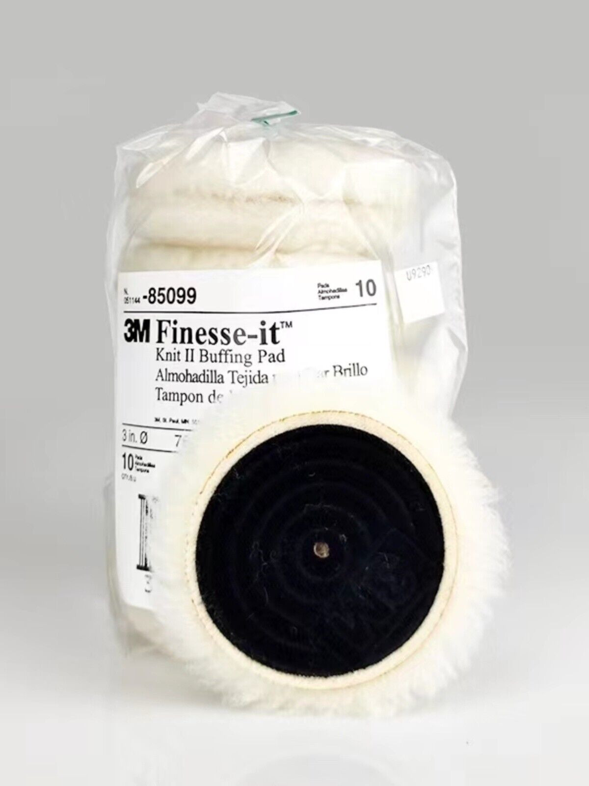 3M Finesse-It Knit II Buffing Pad 85099, 3 In 11/16 In Pile Height, 10 Pads